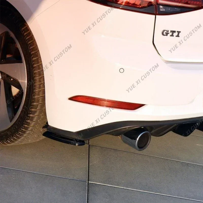 For Vw Golf Mk7 Golf 7 GTI 2012-2020 Maxton Style Car Rear Bumper Side Splitters Glossy Black Rear Side Corner Apron Bodykits