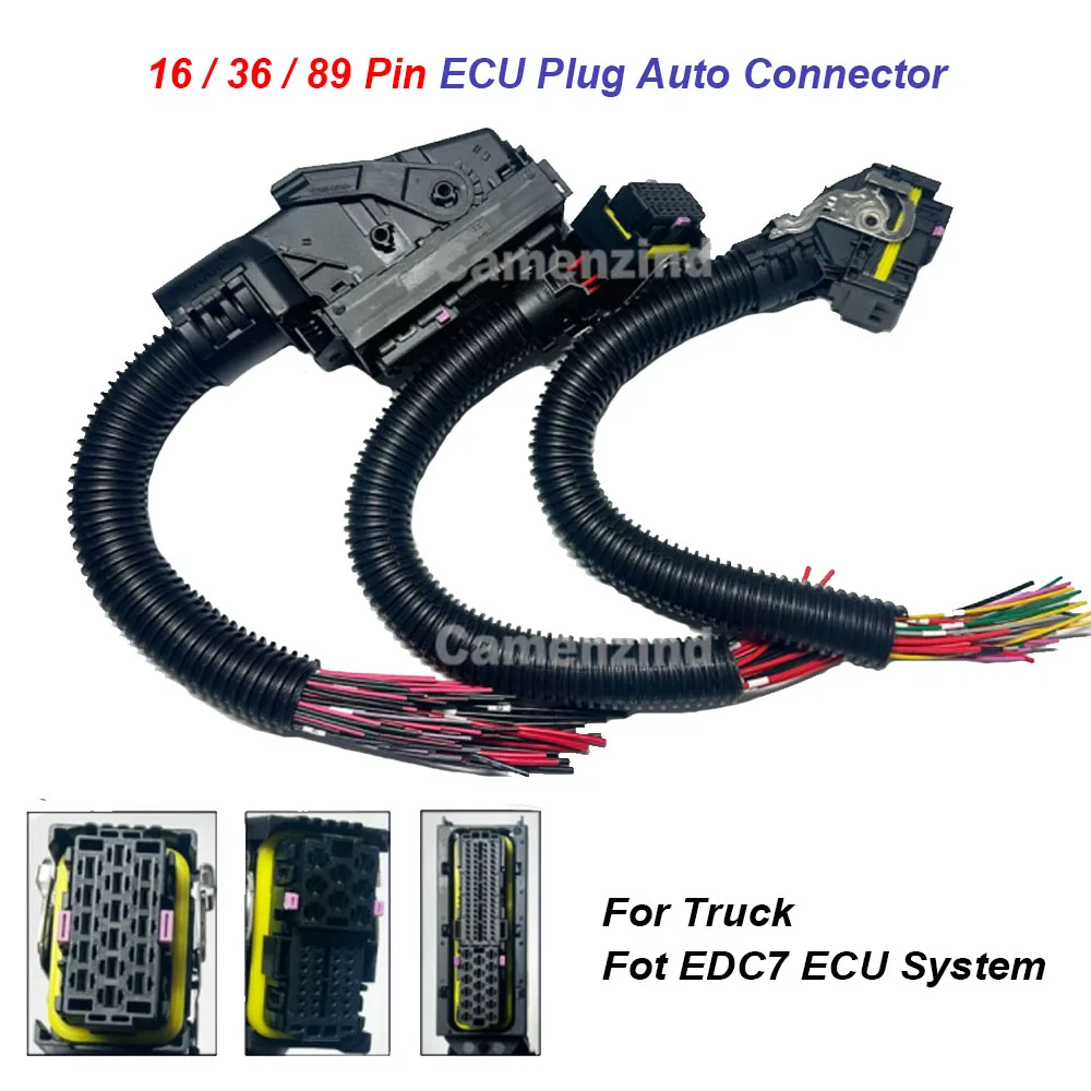 89Pin 36Pin 16Pin High Quality EDC7 Common Rail Connector PC Board ECU Socket Automotive Injector Module Plug With Wire Harness