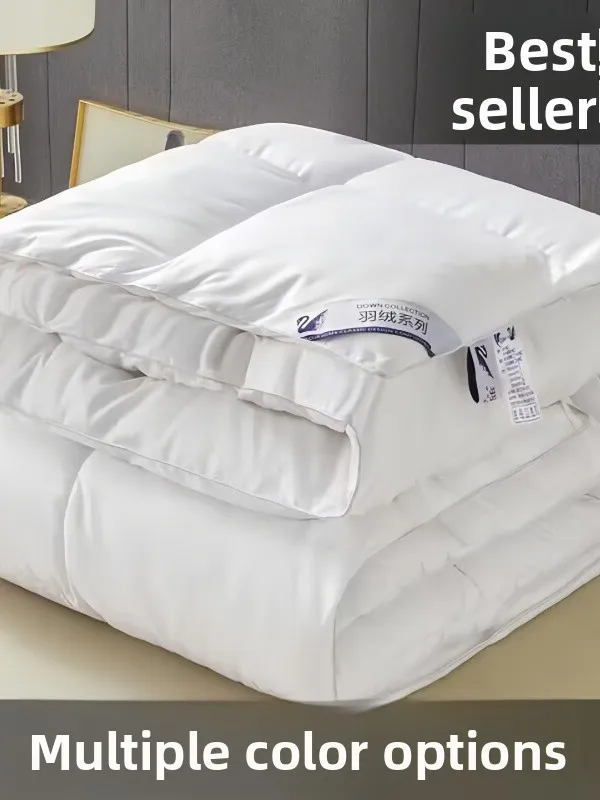 

Хлопковое одеяло с перьями Thiened down, зимнее одеяло с защитой от дрейфа, всесезонное использование, чехол для постельного белья с наполнителем из волокна