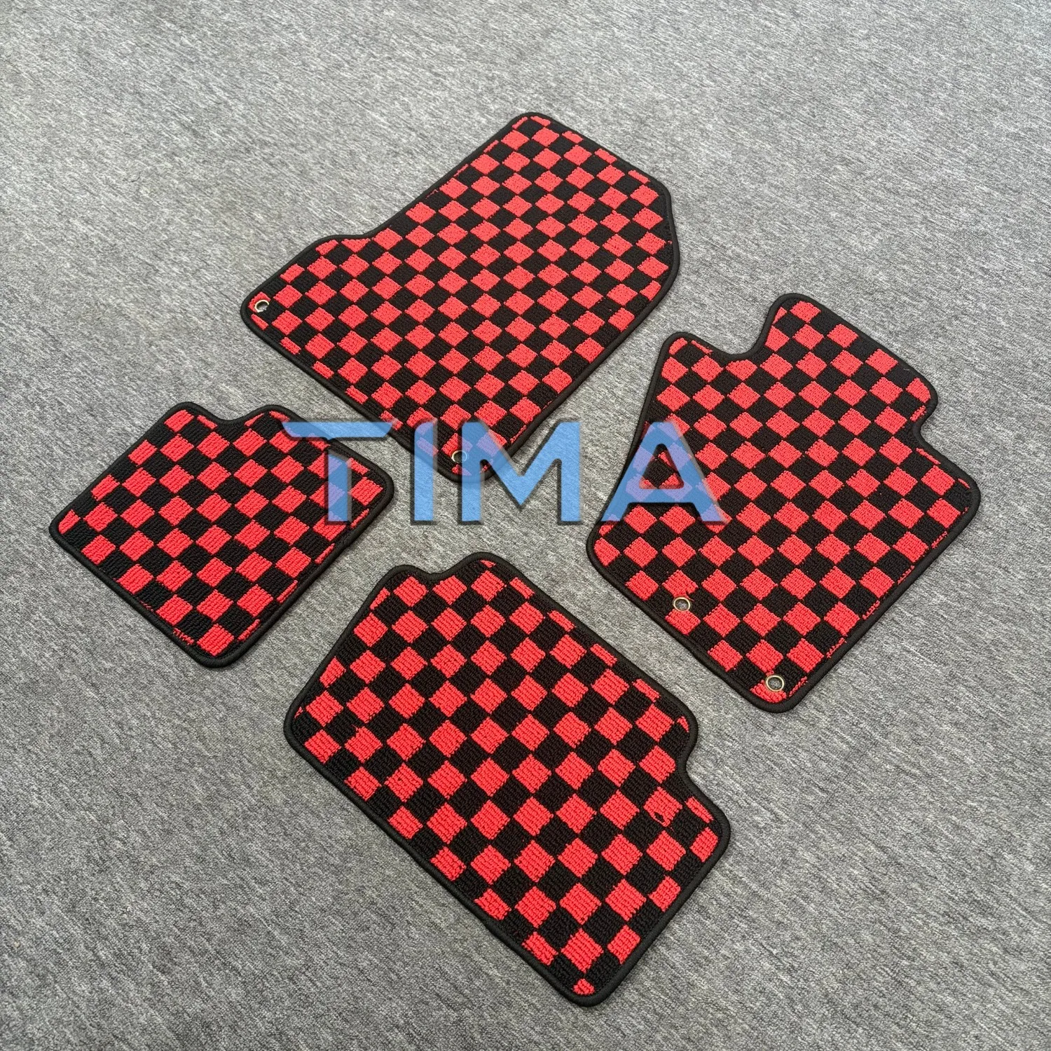 High Quality Checkered Car Floor Mats, JDM Car AccessoriCheckered Flag Carpet Floor Mats For Honda, S2000 Right Hand Driveor