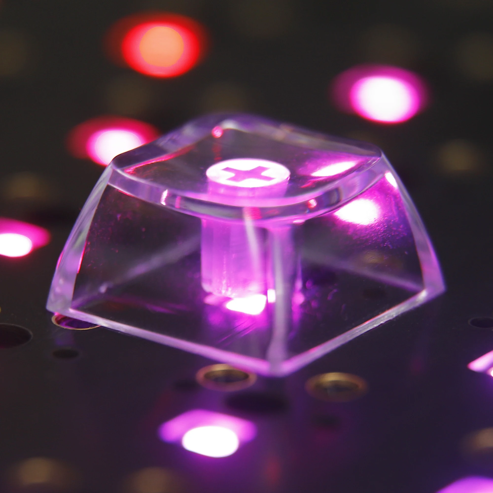 YMDK ZDA XDA v2 1u Keycaps Clear PC Translucent 1.6mm Thickness Shine Through Keycap for MX Mechanical Keyboard DIY
