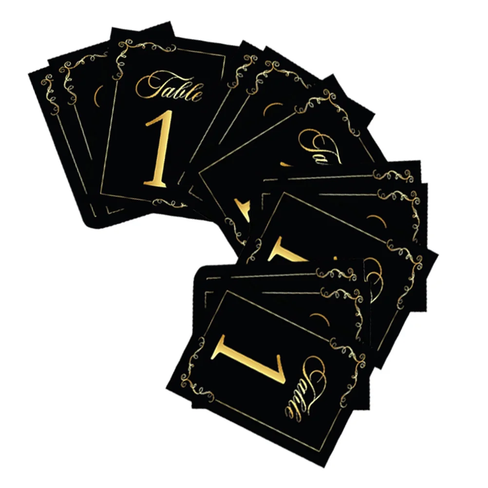 

30pcs Table Number Cards Paperboard Sturdy Seat For Wedding Banquet Party Restaurant Hotel Event Decor Reusable Numbers Card