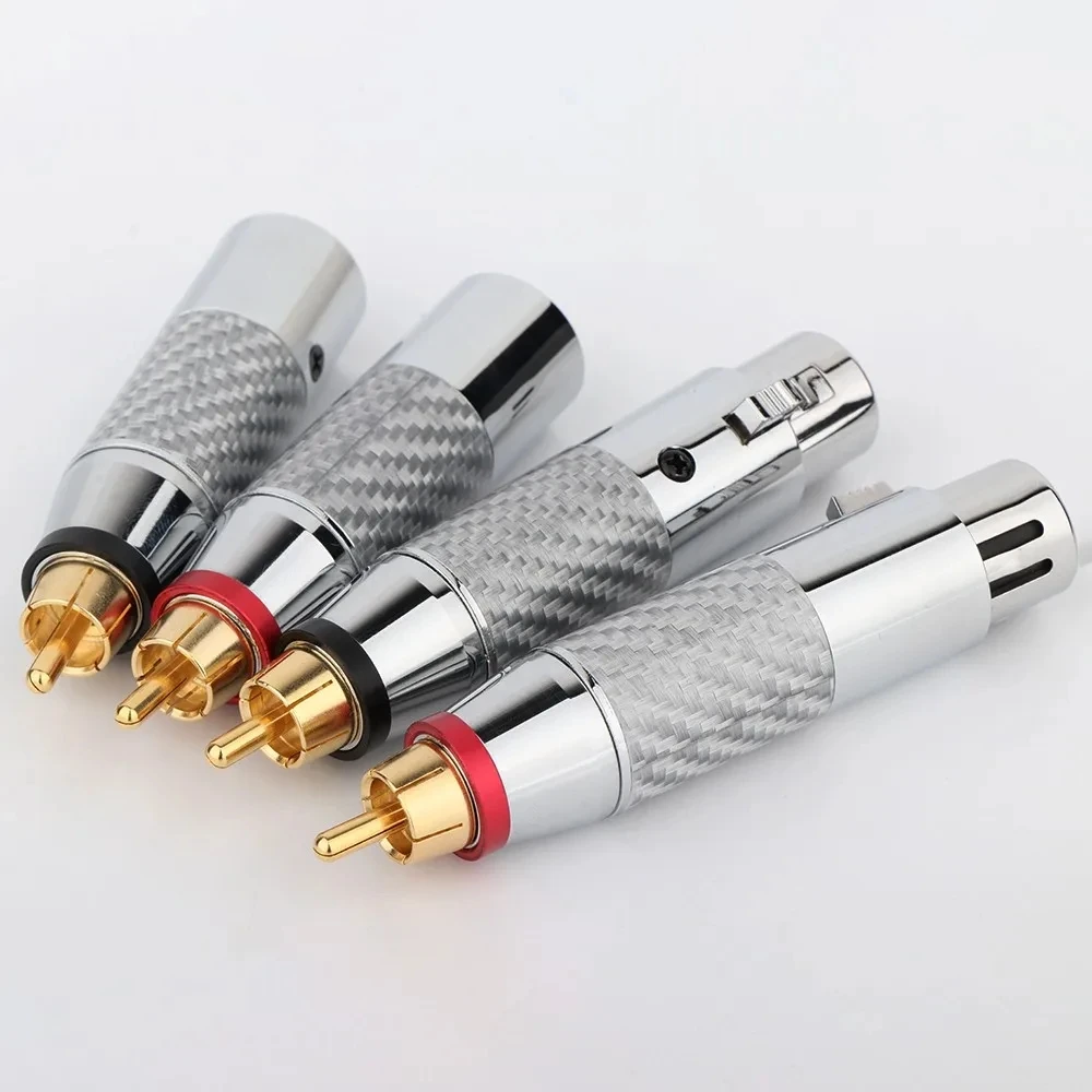 Hifi Audio Rhodium plated XLR to RCA adapter RCA male to XLR male female adapter XLR to RCA Female Male Plug Adapter