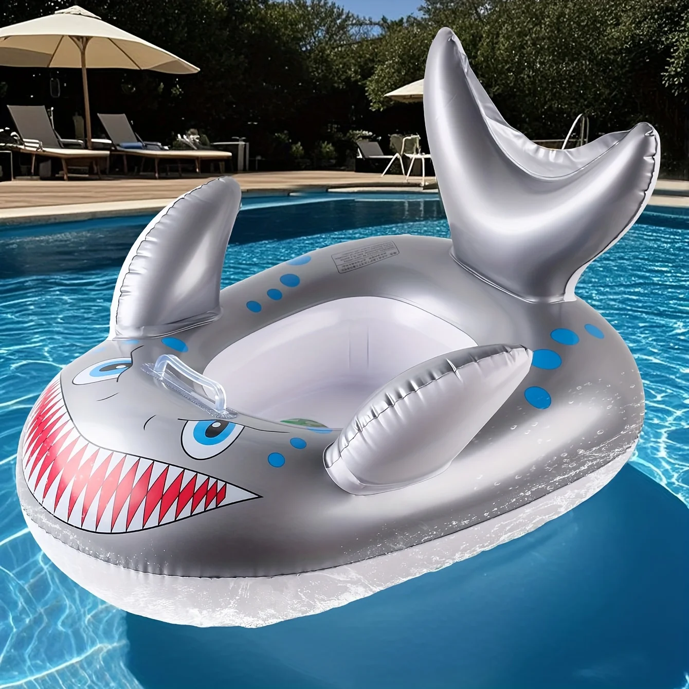 1PC Thickened Canopy Float Seat with Grip Handles - Ergonomic Armpit Design for Ultimate Water Relaxation, Party Essential