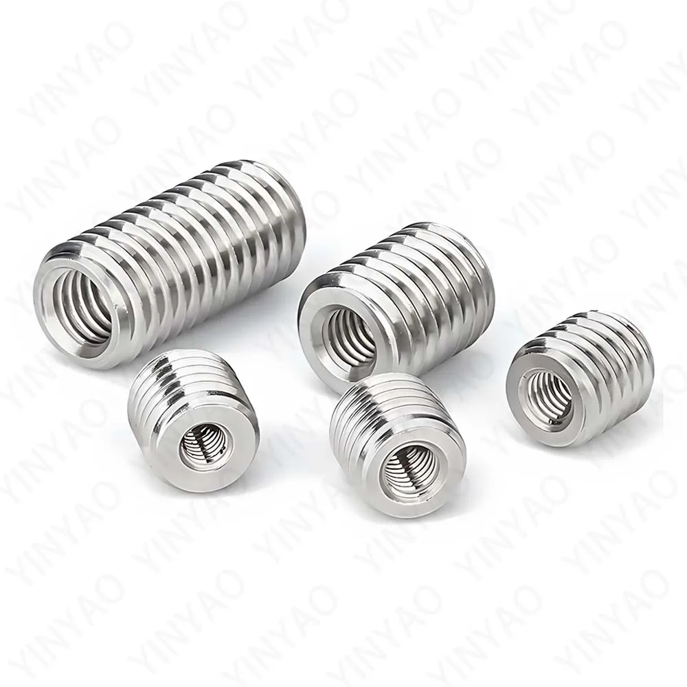 304 Stainless Steel Inside Outside Thread Adapter Screw Nuts Insert Converter Nut Coupler Bushing M4 M5 M6 M8 M10 M12 M14 M16