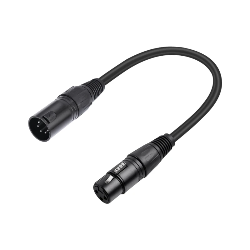 Auditory Cable 5Pin To 3Pin Conversion Cable For DMX512 And Microphone