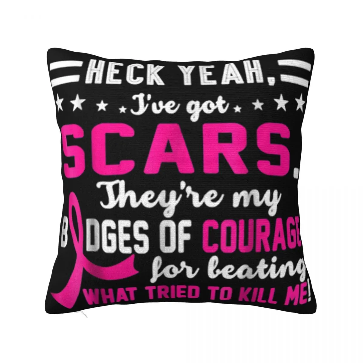 Scar Beat Breast Cancer T Survivor Mom Wife Daughter Casual Fitness Adult Movie New Arrival Pillow Case