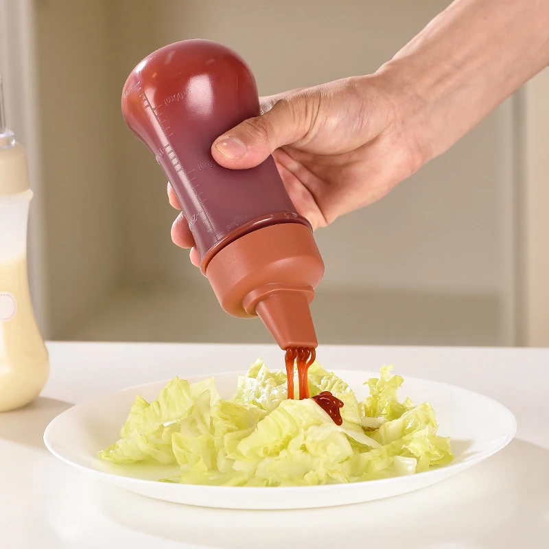 5 Hole Squeeze Bottles Condiment Bottles With Nozzles Ketchup Mayonnaise Squeeze Bottle Honey Dispenser Kitchen Supplies