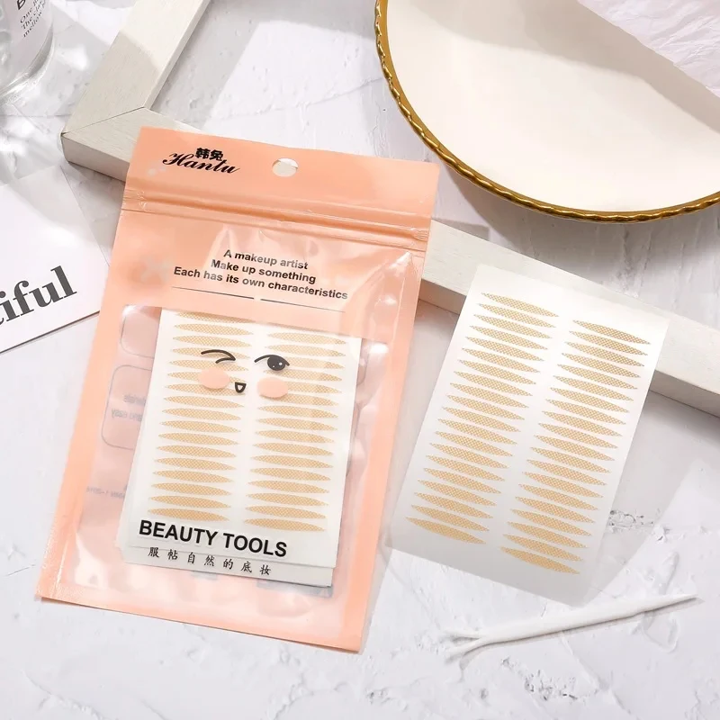 Net Red Invisible Double Eyelid Tape Slim/Wide Waterproof Fiber Stickers for Eyelid Self-Adhesive Transparent Eyelid Sticker Set