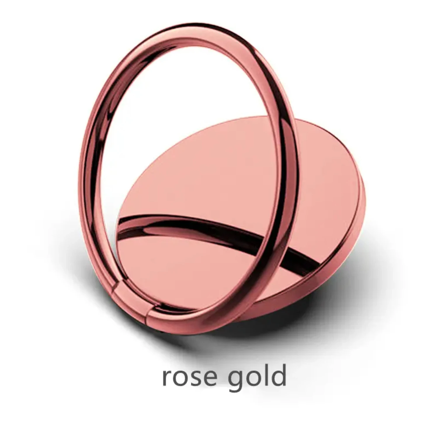 

1pc Cell Phone Ring Holder Stand, 360 Degree Rotation Finger Ring Kickstand With Polished Metal Phone Grip Compatible With Car M