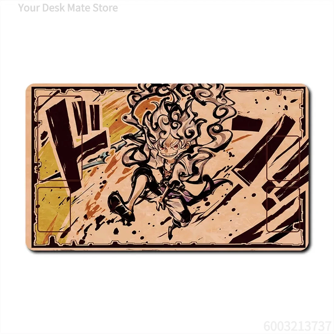

One Piece Luffy Gear 5 TCG Playmat Beautiful Anti‑Slip Waterproof Desk Mat Suitable For Office Daily Use