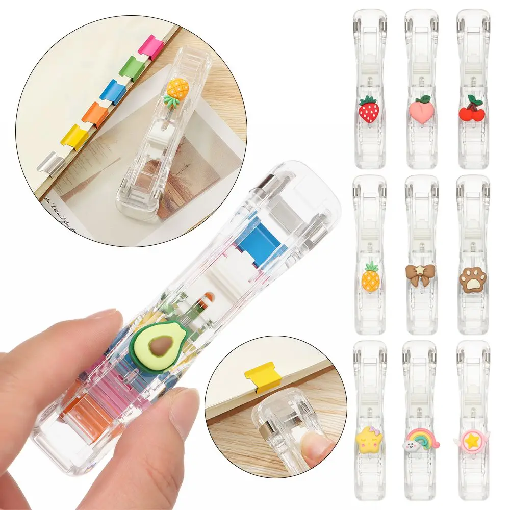 Portable Snacks Sealing Clip Office Supplies Push Clip Document Binding Remover Binder Stapler Paper Clips - view 3