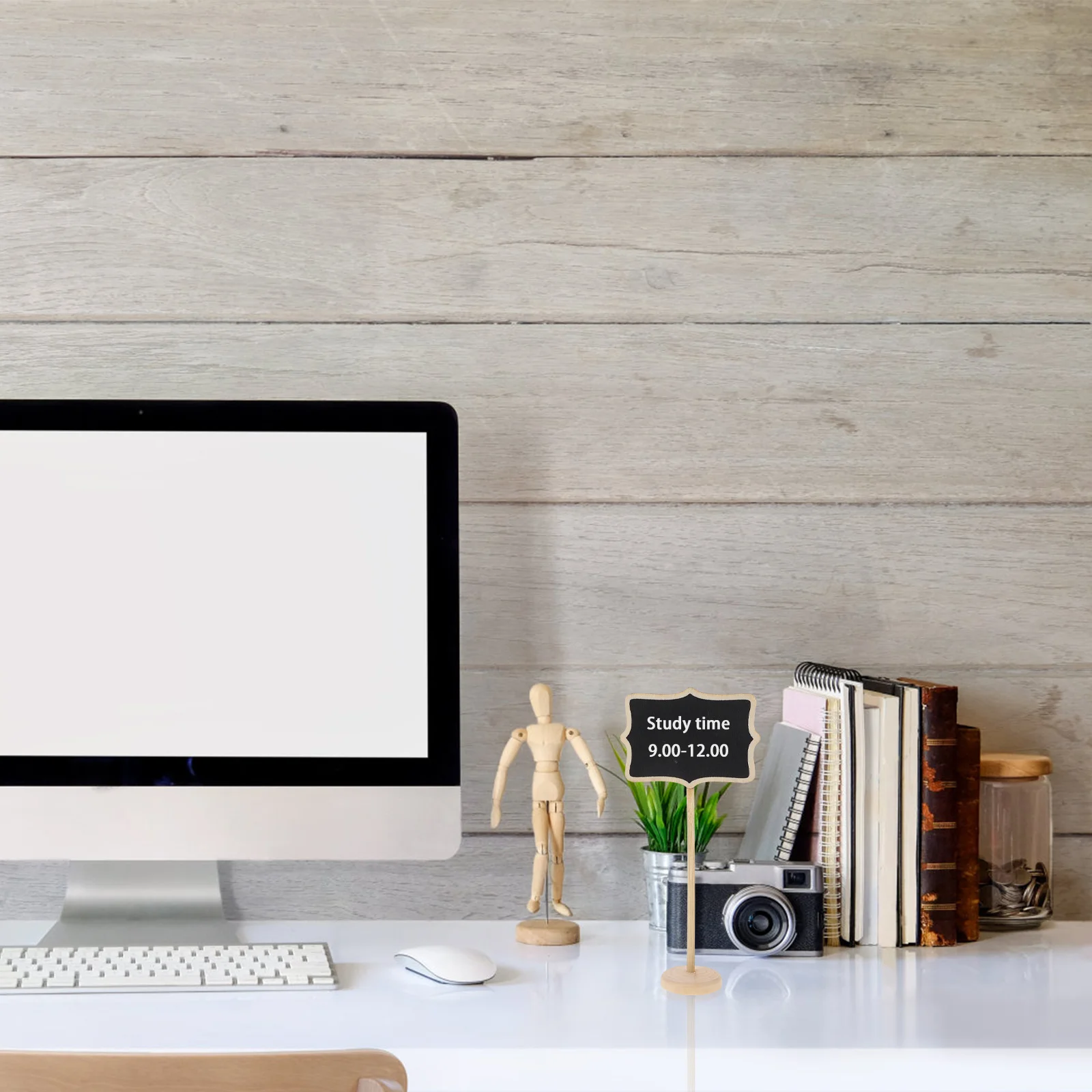 

16Pcs Cartoon Birch Mini Chalkboards Blackboard Message Board Office Writing Home Decoration Memo Sign Birch Chalkboard