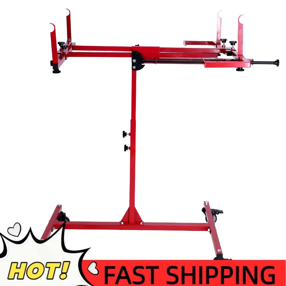 

Multifunction Door Painting Stand Adjustable 90 Degree Rotating with 4 Wheels Hang Automotive Panels Fenders Bumpers Car Parts