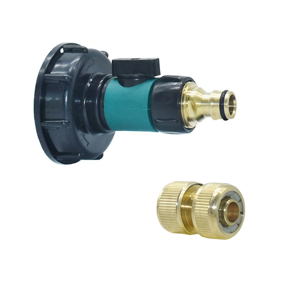 

1000L IBC Water Tank Tap Adapter S60 to 1/2inch 16mm Hose Hose Quick Connector Coarse Floss Converted Valve