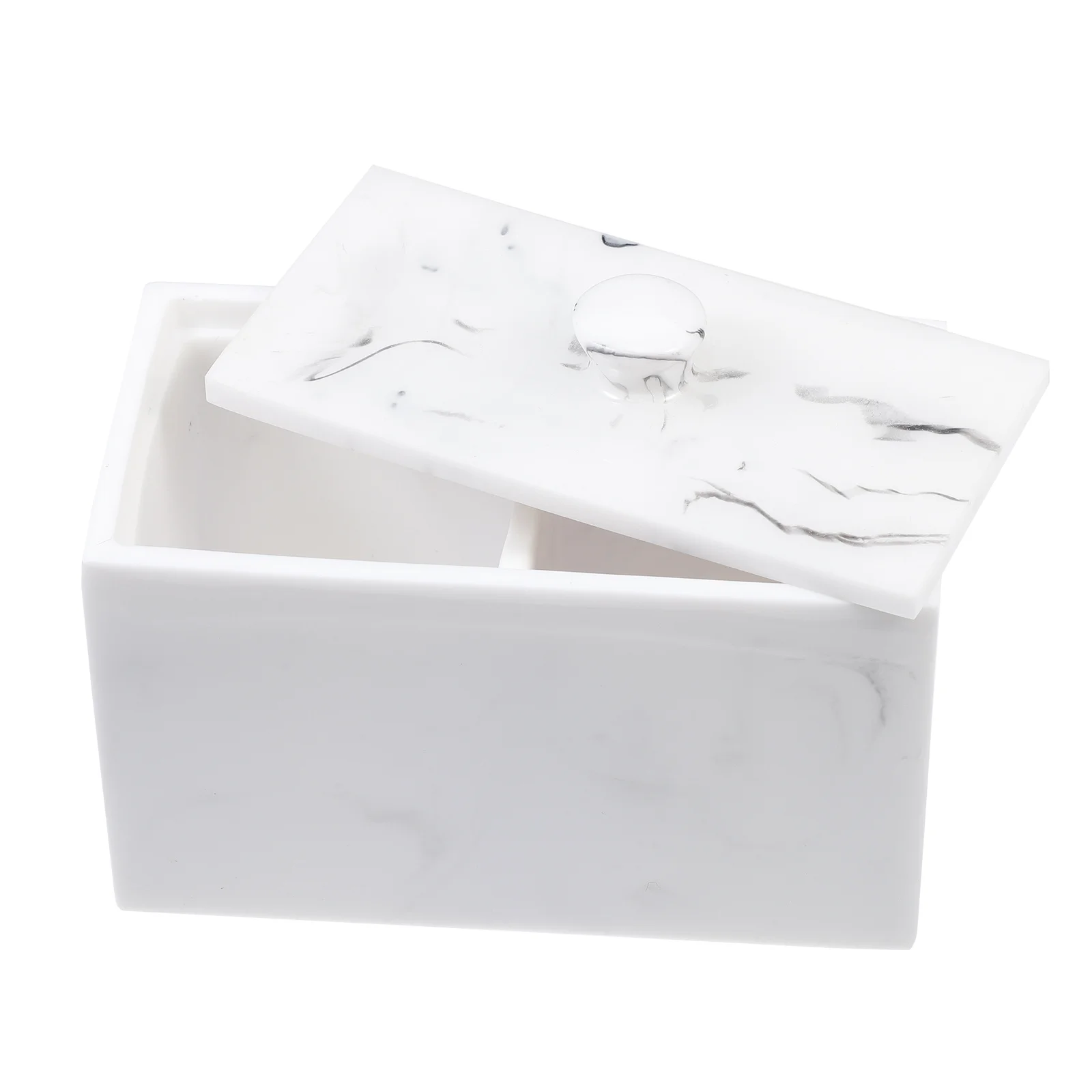 

Marble Vein Storage Box Desktop Large Capacity Cotton Pad Container Resin Organizer Nail Tool Holder Sundries Storage