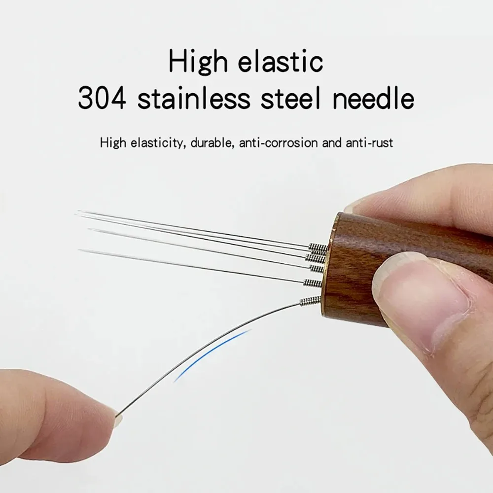 Portable Manual Hand Crank Coffee Grinder Stainless Steel Wood Coffee Bean Mill for Home Office Travel Coffee Gift Set