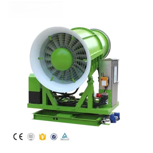 بخاخ رذاذ الماء للتحكم في الغبار مثبت على الجرار البيئي بطول 80 مترًا - مدفع ضباب من الفولاذ المقاوم للصدأ للبناء/المعادن