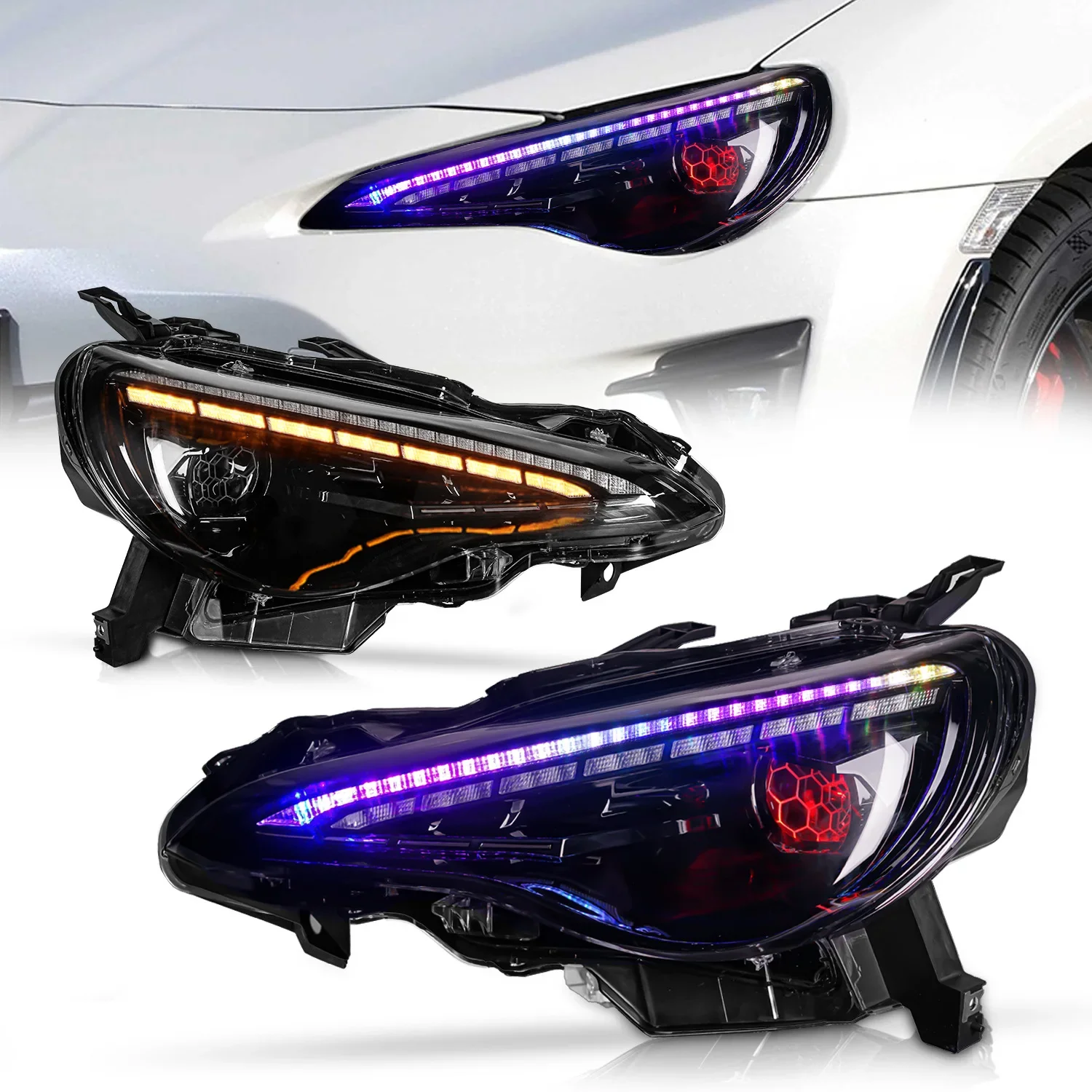 Modified car light Wholesales Hot-selling Headlight For Toyota 86 & Subaru BRZ RGB style Retrofit Headlamp Assembly