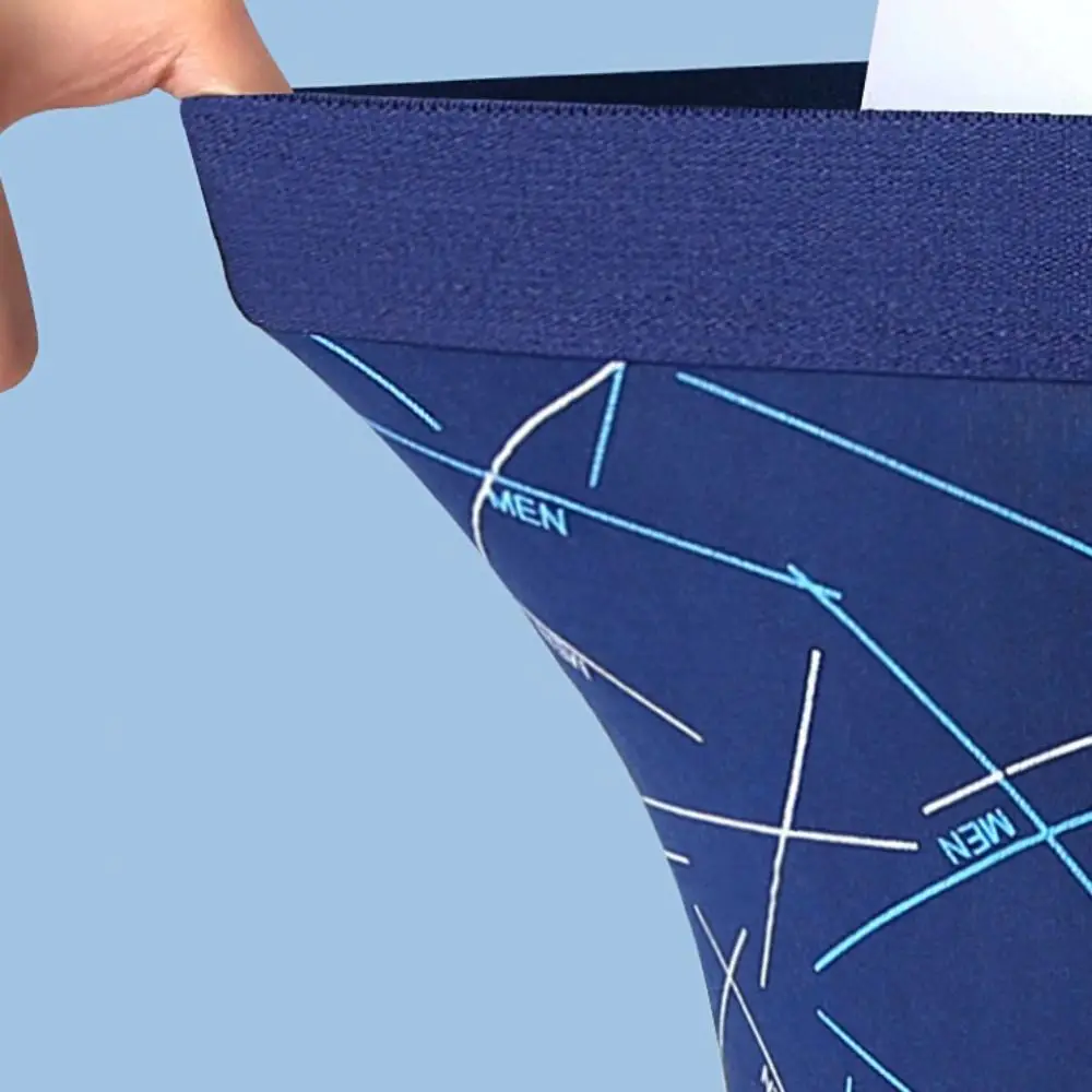 

5 шт., мужские трусы на плоской подошве с надписью в полоску, большие размеры, простые боксеры со средней талией, шорты, бесшовные трусы, мужское нижнее белье, подарки