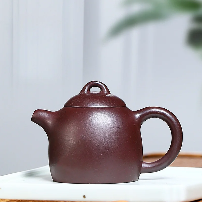 120cc Yixing Purple Sand Pot Pure Handmade Raw Ore Purple Sand Qinquan Pot Home Collection Stale Purple Mud Tea Infuser Gift Box