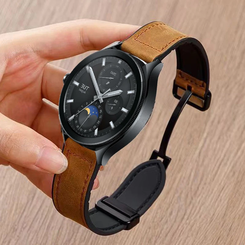 Leather Silicone Strap For Xiaomi Watch S4 S3 S2 S1 Pro Active 20mm 22mm Sport Silicone Magnetic Band For MI Watch Color Color 2