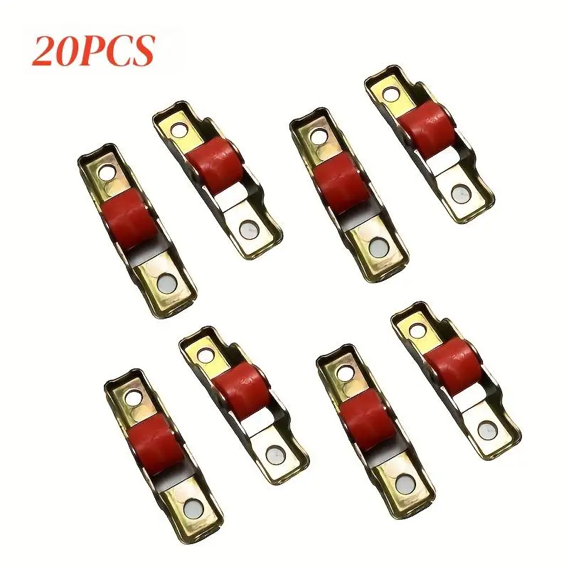20pcs of Diamond Screen Window Small Pulley Plastic Steel Roller Sliding Screen Window Wheels Single-Sided Small Red Wheel