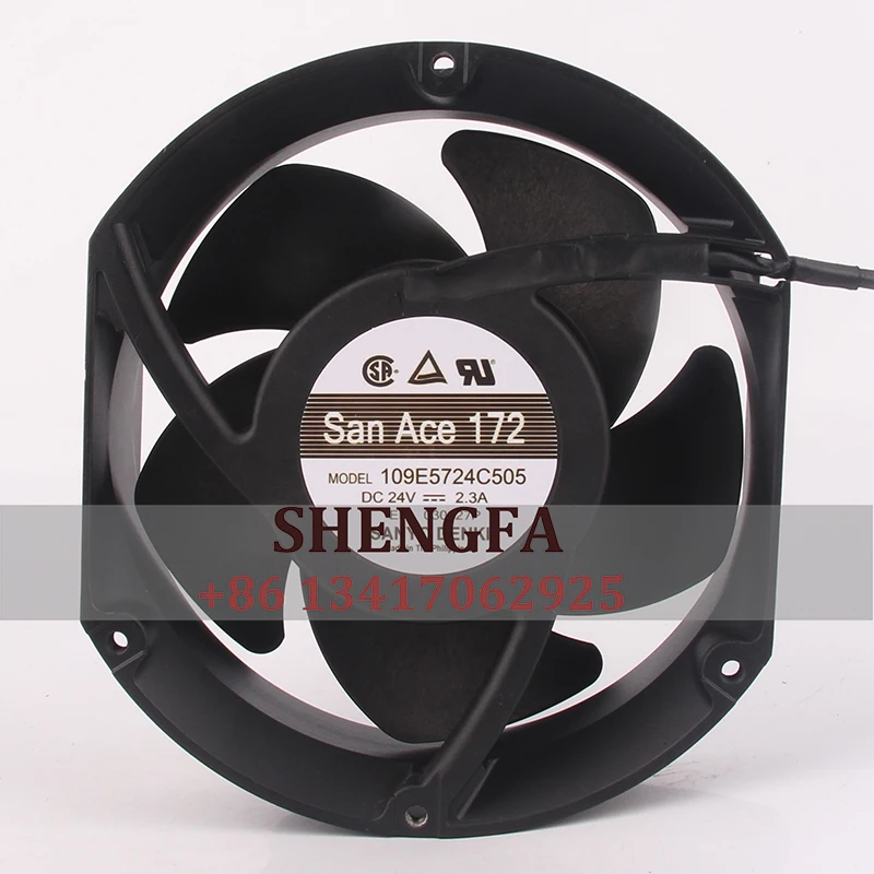 

SANYO 109E5724C505 Cooling Fan DC24V 2.3a 170x150x50mm 17CM 17251 Large Capacity Dual Ball Exhaust Centrifugal