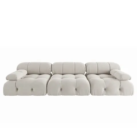 104" Minimalist Modular Sectional Sofas Modern Velvet Convertible Couches 3 Seats Living Room Sofa Sets for Office Apartment