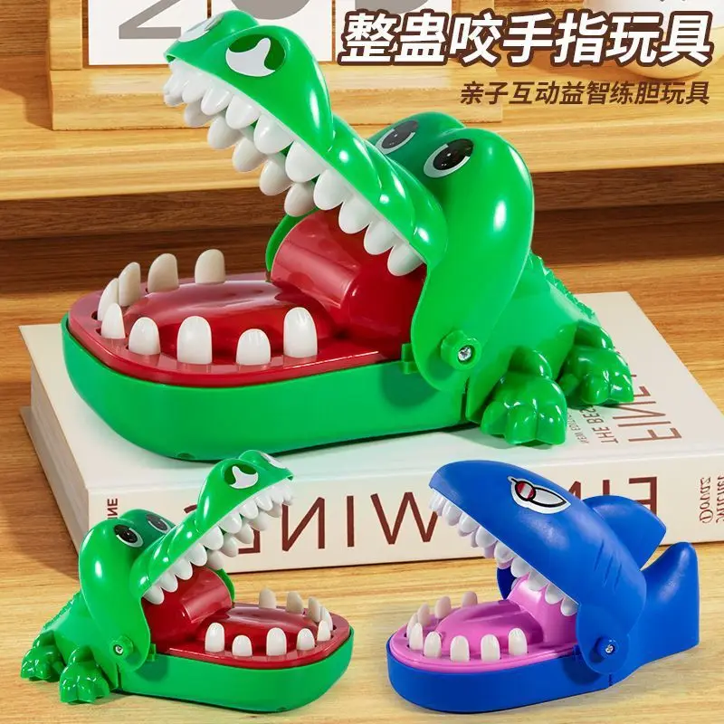 Children playing pranks, biting fingers, crocodiles playing pranks, bright sharks playing funny tricks, decompression toys, whol