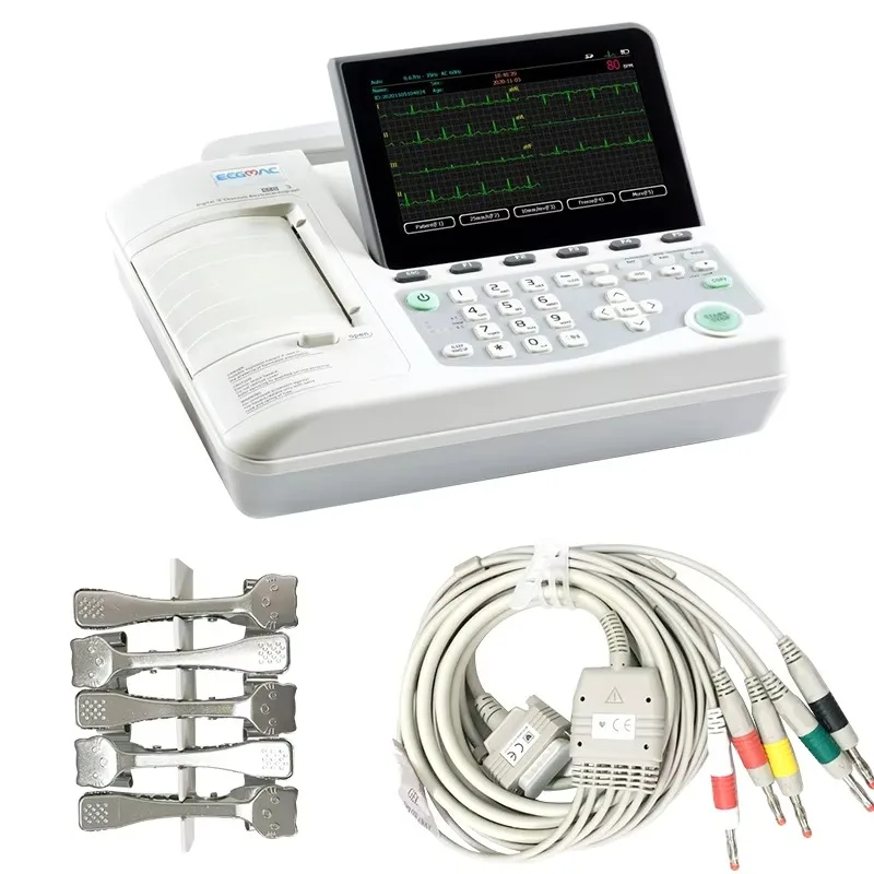 Portable Veterinary ECG Machine for Hospital Clinic Animal Digital 3/6 Channel ECG Machine Pet ECG