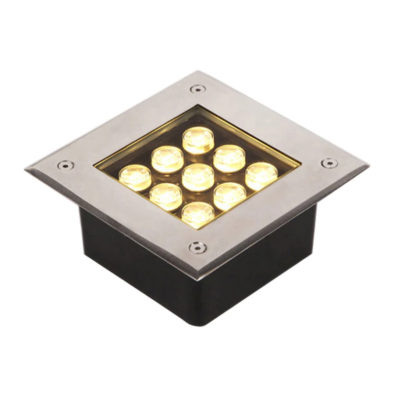 Square LED In-ground Lights 6W 9W 12W 18W Garden Stairs Spot Decking Underground Lamps Outdoor Terrace Lighting LED Underground