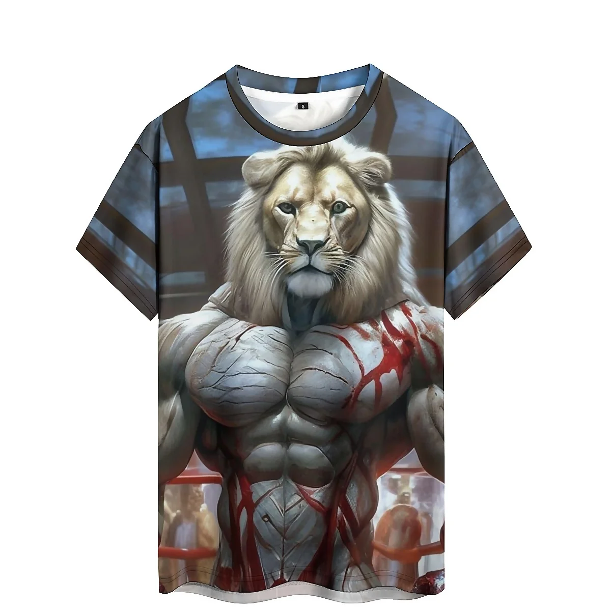 

Hawaiian Style Splatter Graffiti Men's 3D Printed Short-Sleeve T-Shirt - Full-Body Print Top