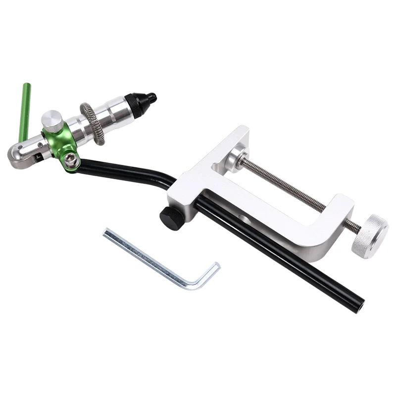 

HOES-360° Rotation C-Clamp Vise Jigging Assist Hook Binding Vise Hardened Steel Jaw Fly Tying Vise Fishing Lure Making Tool