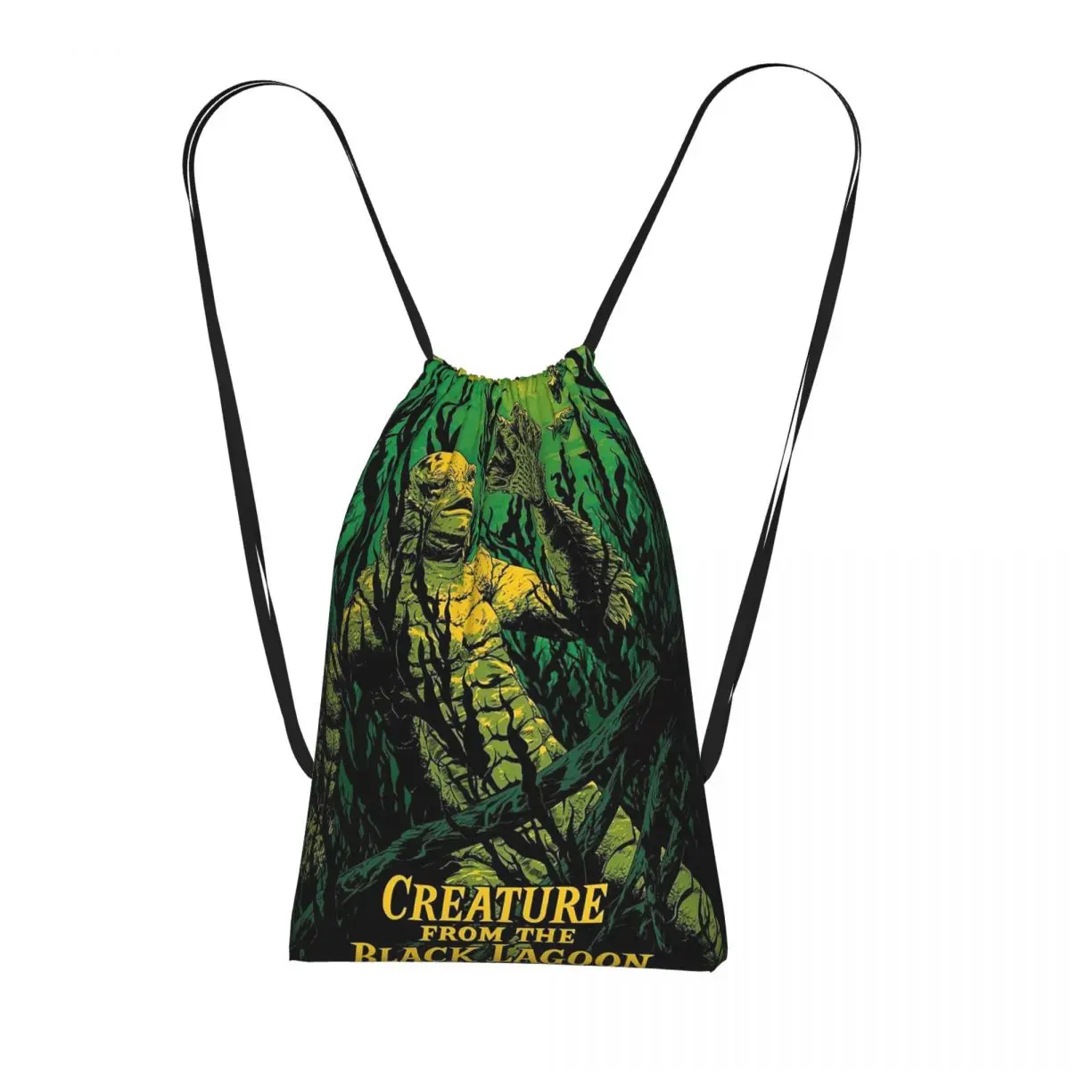 Creature From The Black Lagoon Halloween Monster Backpacks Fashion Drawstring Bags Sundries Bag Book Bags for Travel Students