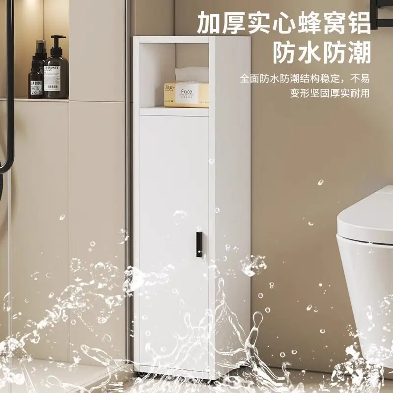 Aluminum bathroom side cabinet, corner vertical cabinet, bathroom side cabinet, high , crevice storage  waterproo