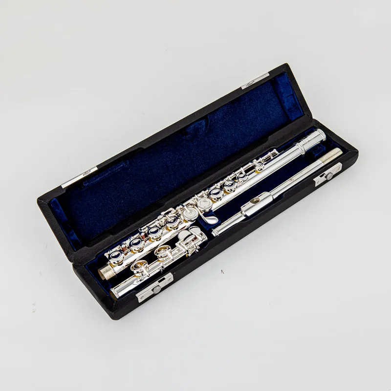 Top Japan Flute 222 Professional Cupronickel C Key 16 Hole Flute Silver Plated Musical Instruments With Case and Accessories