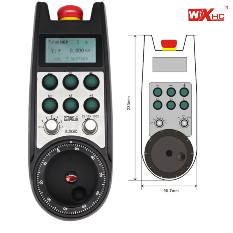 XHC Factory Sale CNC Remote Controller 6Axis Wireless Electronic  Encoder CNC Manual Pulse Generator CNC Mpg for Mitsubishi