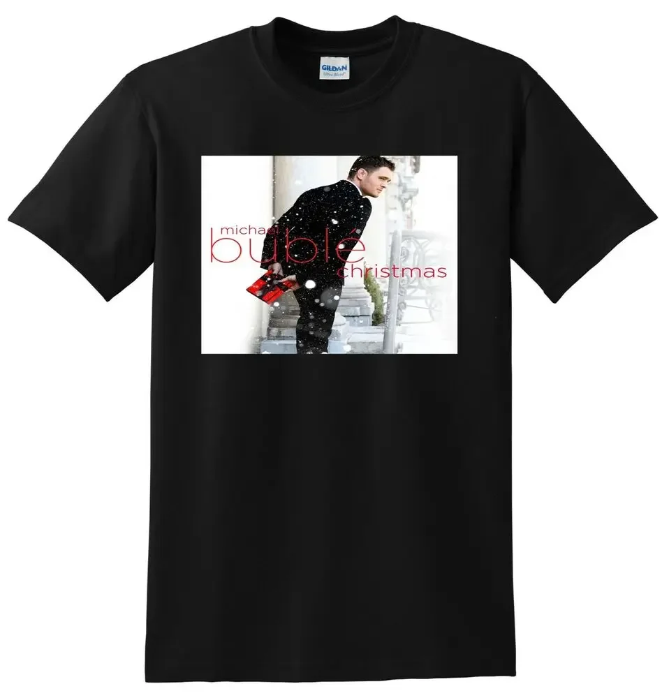 MICHAEL BUBLE T SHIRT christmas vinyl cd cover SMALL MEDIUM LARGE XLHigh Quality 100%Cotton Short Sleeve