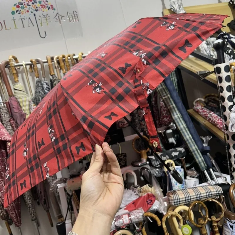 New Mickey Mouse cartoon peripheral umbrella for men and women cartoon large size high-value creative trendy umbrella gift