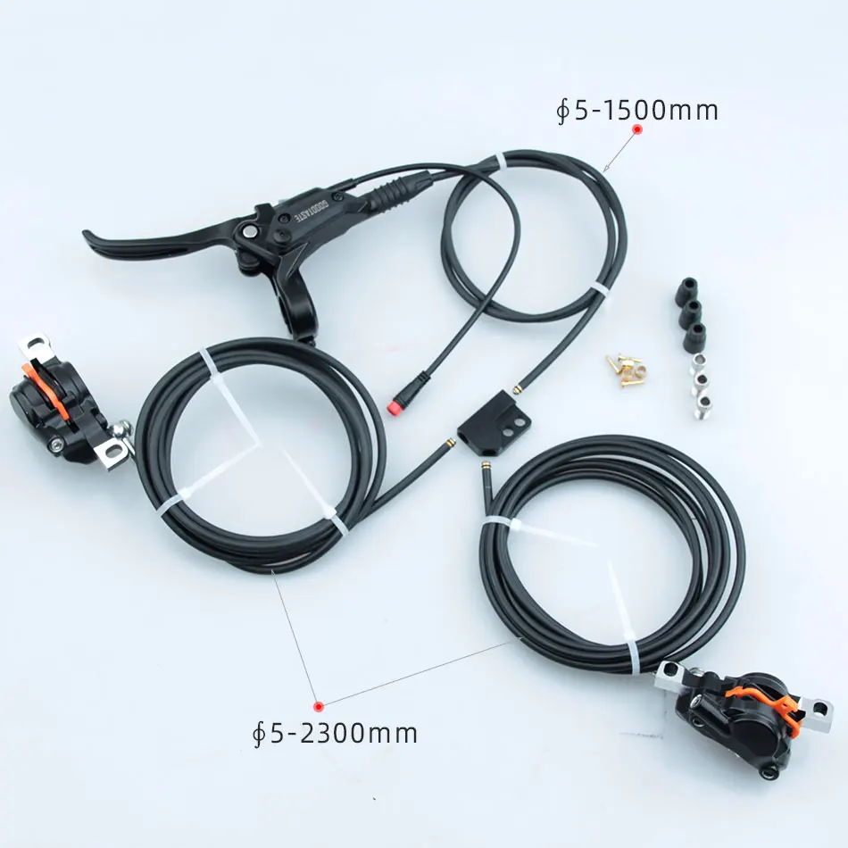 3 Links bicycle brakes Power Off Hydraulic Brake E-Bike MTB Electric Scooter 2300mm Left Right Rotor Disc 1 To 2 bike accessorie