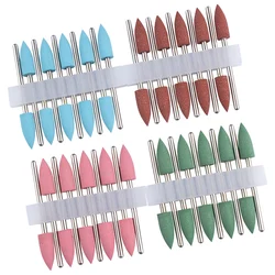 10 pezzi fresa in Silicone per Manicure punta da trapano in gomma per unghie accessori per Manicure strumento per smerigliatrice lucidatrice per Buffer per unghie