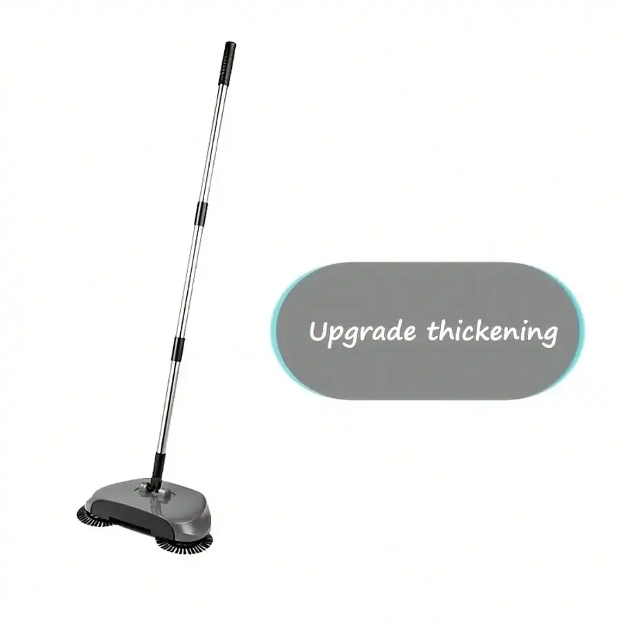 

Multifunctional Floor Sweeper With Handle Rotating Broom Dustpan Trash Can Push Cleaner For Hard Floors