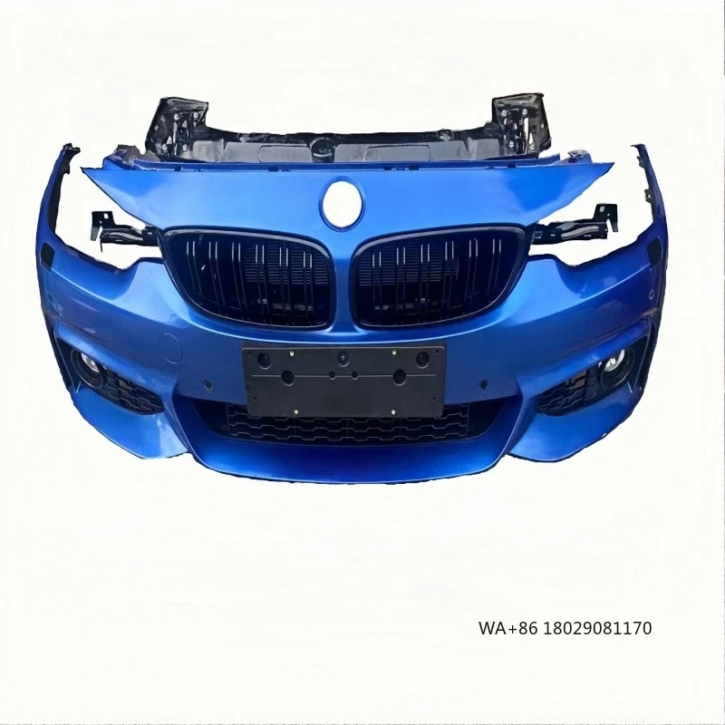 Wysokiej jakości zestaw karoserii z przednim zderzakiem do serii 4 GTF32F33F36, łatwy montaż, wymiana, ulepszenie na M4, zawiera otwory na światła przeciwmgielne.