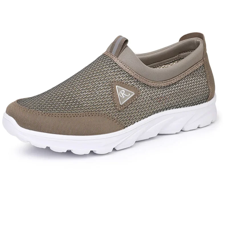 

Новинка 2024, технические размеры, дышащая сетчатая Летняя мужская повседневная обувь без шнуровки, Мужская модная Уличная обувь для путешествий, дышащая обувь