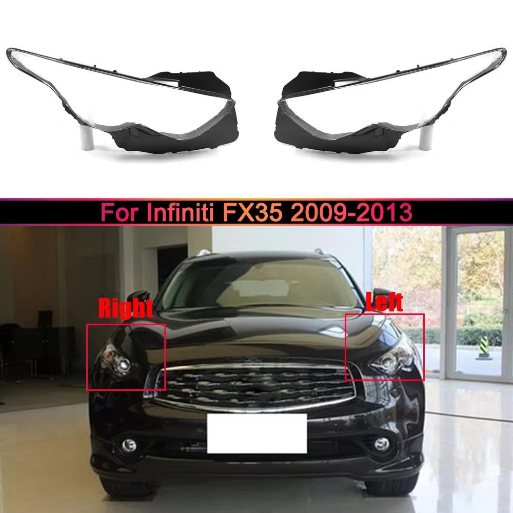 

For Infiniti FX35 2009 2010 2011 2012 2013 Transparent Headlight Cover Lampshade Shell Headlamp Housing Durable Lens Plexiglass