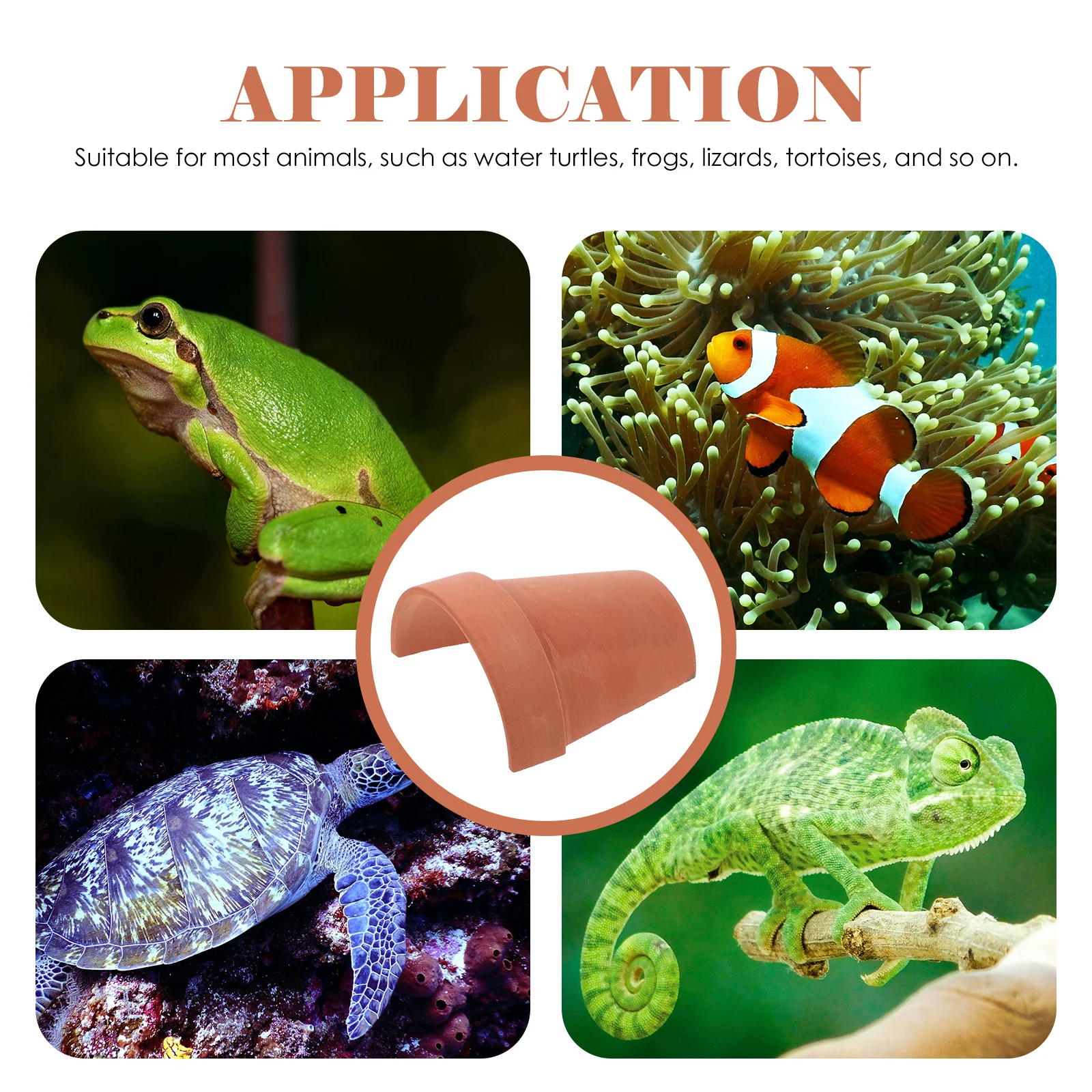 

Tortoise Basking Platform Reptile Hiding Random Gap Reptiles Box Ornament Multi Functional Lightweight Design