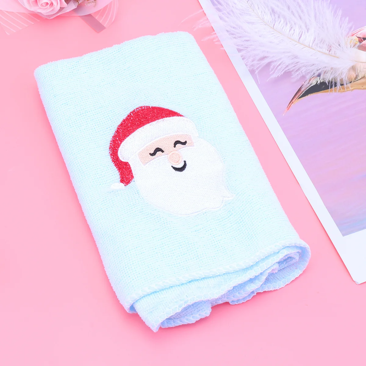 

Santa Claus Christmas Towel Set Super Absorbent Quick Dry Microfiber Kitchen Bath Towel for Holiday Home Decor