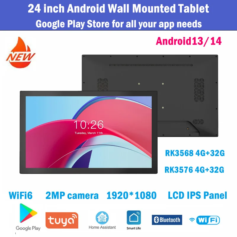 

New 24 inch Wall Mount Android Digital Signage Display, WiFi, RJ45, High Brightness, Android OS, for Retail Advertising