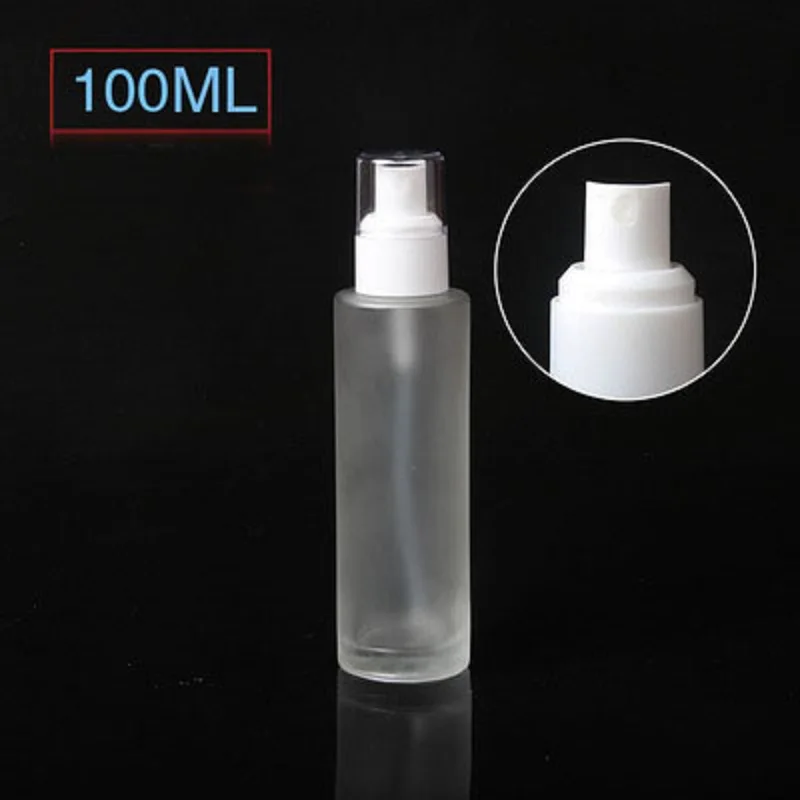 100ml frosted/green/blue/white glass bottle white pump serum/lotion/emulsion/foundation/gel essence moisture toner skin packing